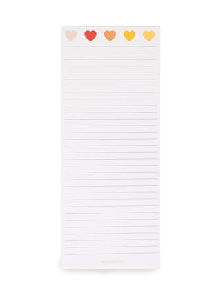 Rainbow Hearts List Notepad
