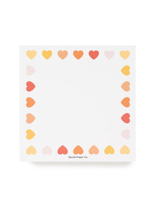 Rainbow Hearts Notepad